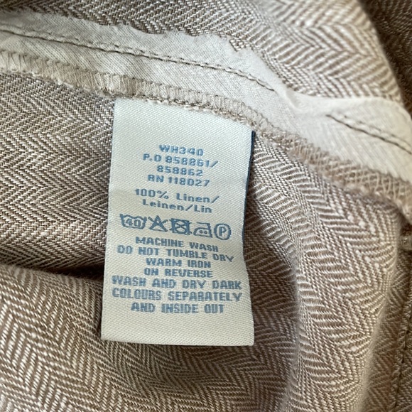 BODEN Linen Beige Tan Dress with Pockets - Picture 9 of 9